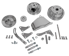 Riemenscheibenkit - Pulley Set Chevy SB LWP 69-86 Chrom